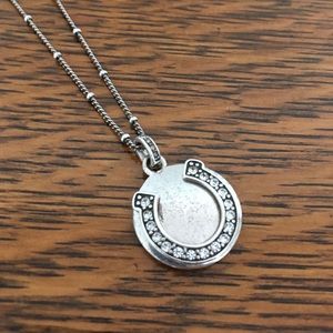 Fossil luck horseshoe necklace